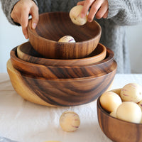 Acacia wooden bowl wooden tableware - Premium  from Yard Agri Supply - Just $19.55! Shop now at Yard Agri Supply