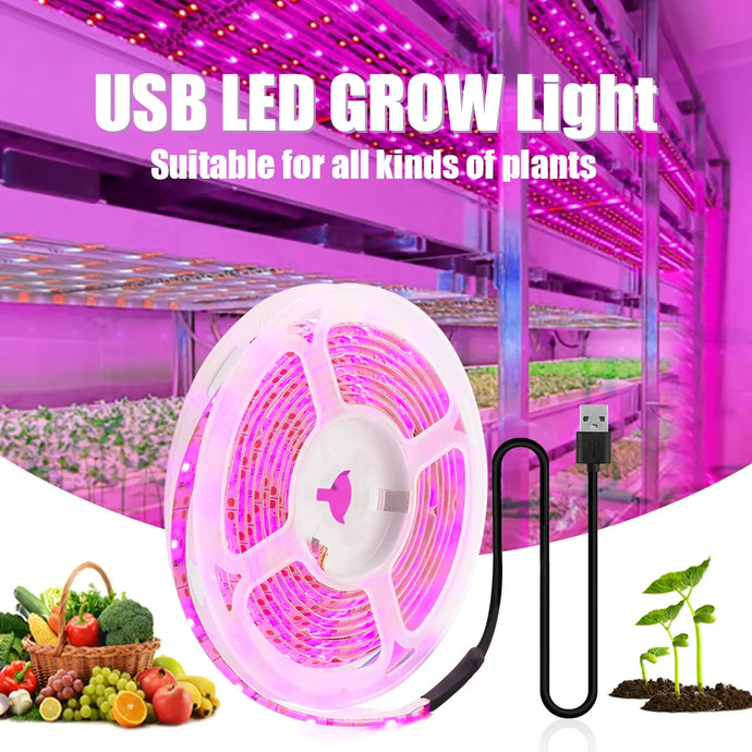 DC 5V USB Led Plant Grow Lights Full Spectrum Phyto Lamp 2m 3m Strip For Seeds Flower Greenhouse Tent Hydroponic Plants Lighting - Premium  from dser - Just $8.95! Shop now at Yard Agri Supply
