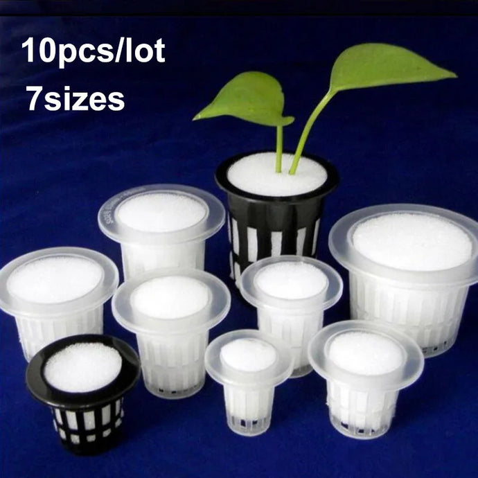 10pcs 50mm black white Soilless Mesh Plant Grow Pots Net Basket Holder Vegetable Nursery Cup tray Sponge Hydroponic Colonization - Premium  from dser - Just $3.95! Shop now at Yard Agri Supply