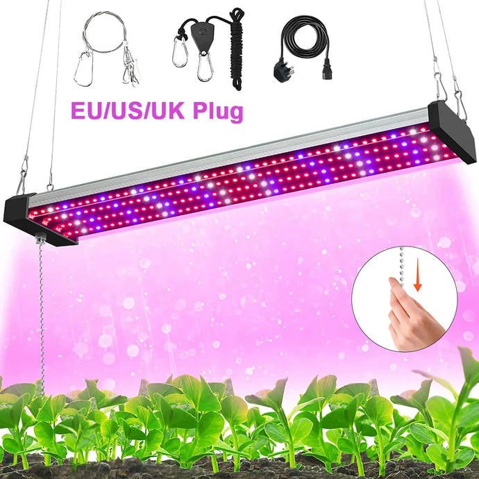 Connectable LED Plants Grow Light Full Spectrum Hydroponic Growing Lamp with Pull Chain Switch Indoor Veg Flower Phytolamp Panel - Premium  from dser - Just $54.95! Shop now at Yard Agri Supply