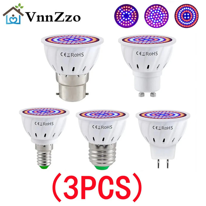 3PCS LED Grow Full Spectrum Bulb E27 E14 GU10 MR16 220V Greenhouse Hydroponic Lamp Grow Light For Indoor Plant Phyto FlowerLamp - Premium  from dser - Just $11.95! Shop now at Yard Agri Supply