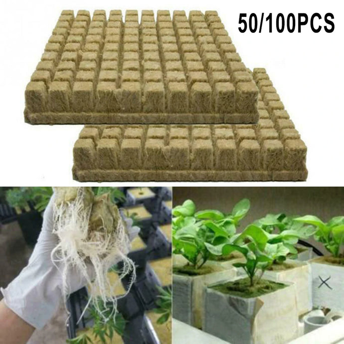 Starter Block Plugs Grow Tray Wool Cubes Hydroponic Soilless Starting Rock Kit Cultivation Planting Blocks Cube Plant Plante - Premium  from dser - Just $14.95! Shop now at Yard Agri Supply