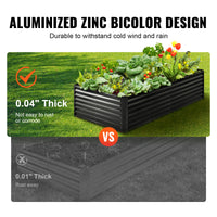 
              VEVOR Galvanized Raised Garden Bed Planter Box 94.5x47.2x23.6inch Flower Vegetable - Premium  from Yard Agri Supply - Just $152! Shop now at Yard Agri Supply
            