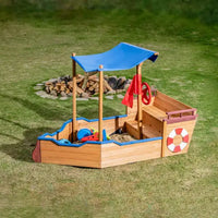 
              Wooden Sandbox With Storage Bench And Seat, Outdoor Toys For Children Aged 3-8 Years
            